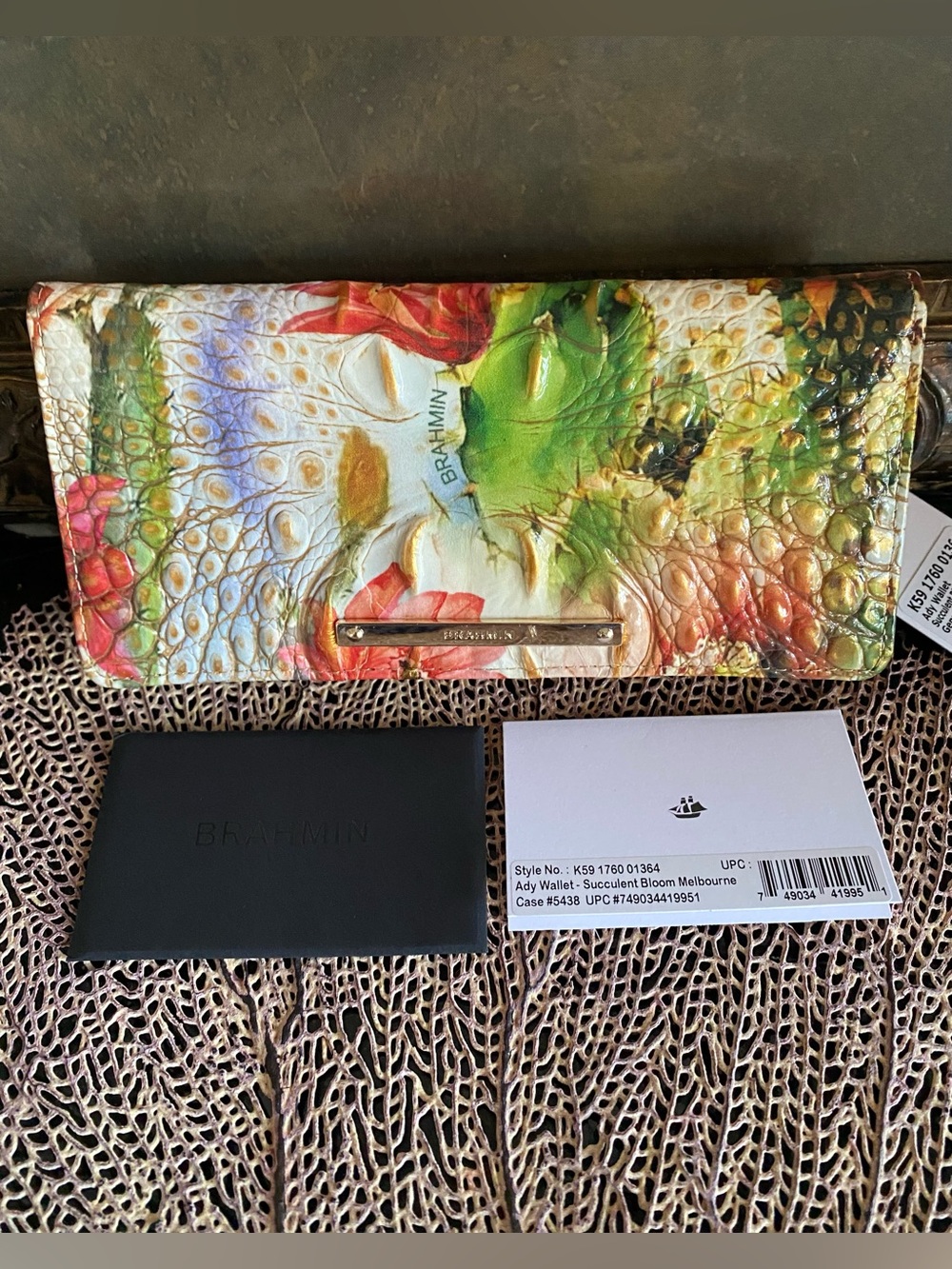 SUCCULENT BLOOM ADY WALLET by Brahmin NWT